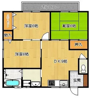 リバーサイド優【201号室】の間取り