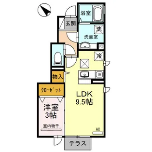 グランクール【1階】の間取り
