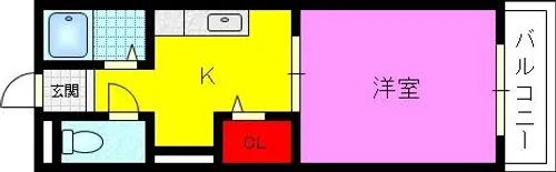 パル鴻池【101号室】の間取り