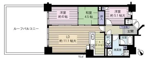 ハイネス九条【203号室】の間取り