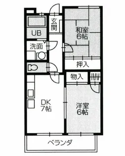 ヴェルジェ【A203号室】の間取り