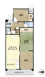 シャトールポート【603号室】の間取り