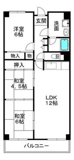 サンハイツ和泉砂川【1014号室】の間取り