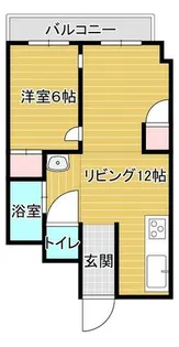 クイーンハイツ久宝寺【105号室】の間取り