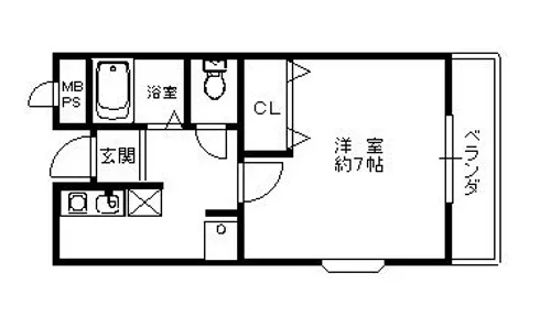 ベルクレーネ・ユー【3階】の間取り