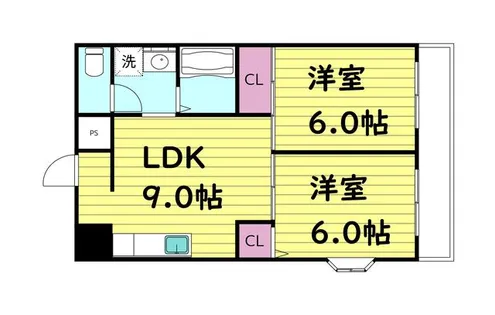 エルム緑橋【3階】の間取り