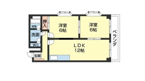 サンライト関戸【2階】の間取り