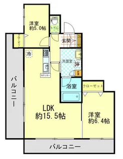 グルーブ朝霧グランアリーナ【5階】の間取り