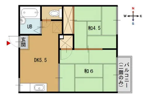 コーポ西村【2階】の間取り
