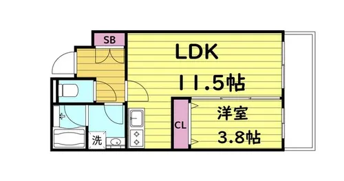 F・なにわ【3階】の間取り