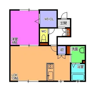 プランドール中津【1階】の間取り