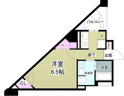 ORYZA肥後橋【9階】の間取り