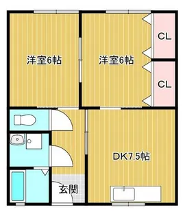 グリーンフル 谷本【101号室】の間取り