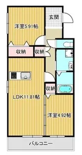 EXハイツ泉佐野【102号室】の間取り