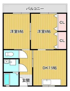 グリーンフル 谷本【201号室】の間取り