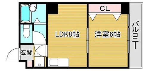 サンハイツ伯楽【5階】の間取り