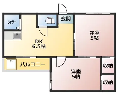 広野シエンプレ【203号室】の間取り