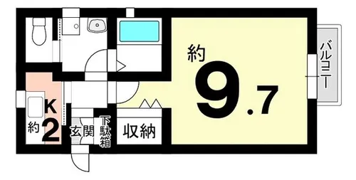 メゾンクニエダⅡ【101号室】の間取り