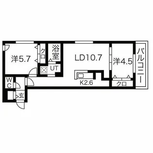 ブランシャール北3条通【5階】の間取り