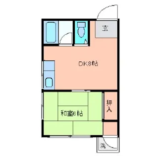 西三宝ビル【5階】の間取り