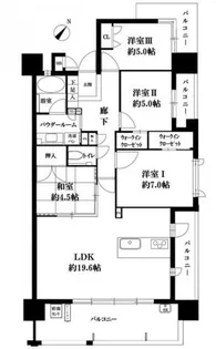 サングレート博多ロイヤルプレイス【6階】の間取り