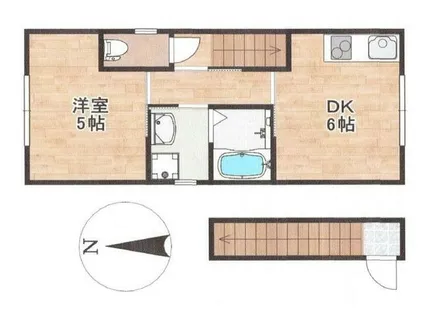 西ノ京円町テラス【201号室】の間取り
