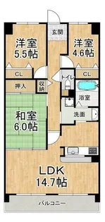 学園シティコート【17階】の間取り