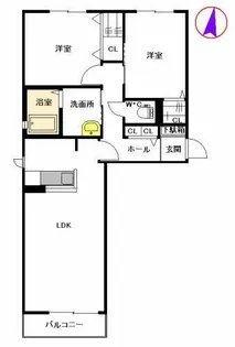 メルヴェール・コンフォルト【A0203号室】の間取り