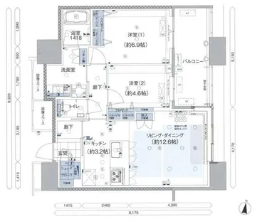 アイランドシティ オーシャン&フォレスト タワーレジデンス WEST棟【40階】の間取り