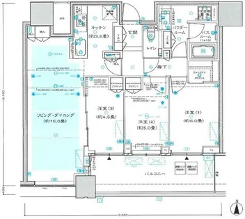 梅田ガーデンレジデンス【26階】の間取り