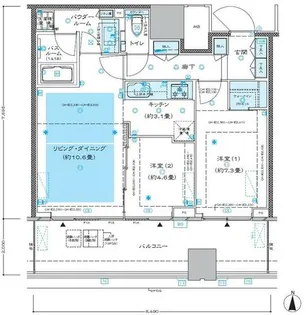 梅田ガーデンレジデンス【18階】の間取り