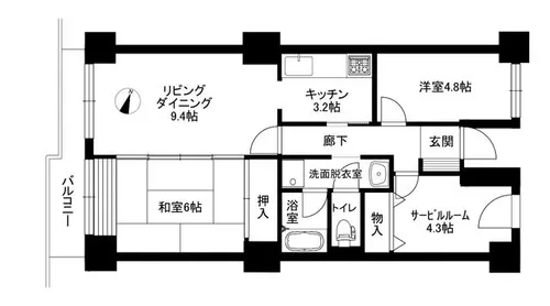 富樫マンション【3階】の間取り