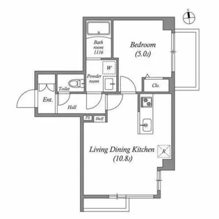 gm TENJIMBASHI【6階】の間取り
