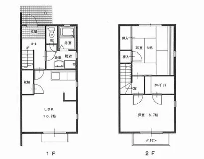 フローレスC棟【C-1号室】の間取り