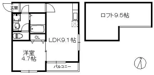 ポラリス周船寺III【205号室】の間取り