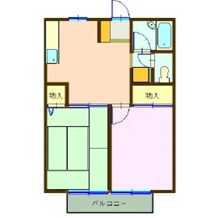 アムールメゾン【203号室】の間取り
