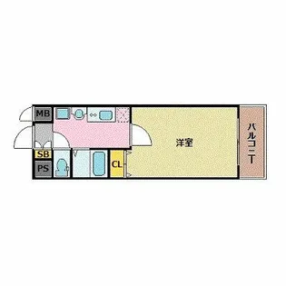 エステムコート博多駅前アヴェール【7階】の間取り