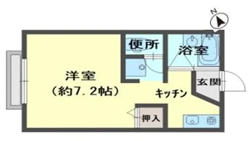 シャインハイツ三条【202号室】の間取り