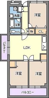 第2ヒルトンハイツ【706号室】の間取り