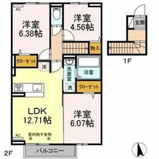 ミカハウスⅥ【B210号室】の間取り