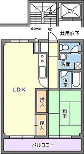 緑地ローズハイツ【602号室】の間取り