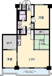 ライオンズマンション第2緑地公園【602号室】の間取り