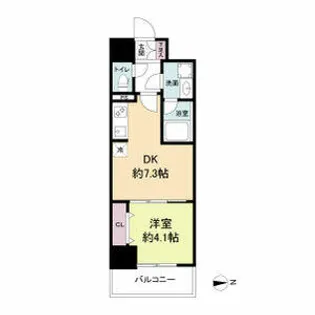 RISING Maison 本町橋【0202号室】の間取り