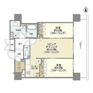 ブランズタワー御堂筋本町【1607号室】の間取り