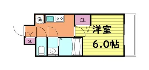 グランカリテ大阪城EAST【13階】の間取り