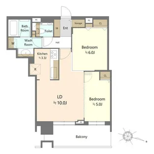 プレミストタワーズ札幌苗穂 BRAIGHT GATE【24階】の間取り