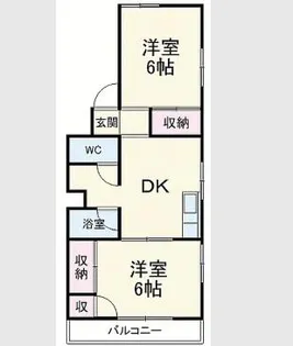 スカイプラザ5階【5階】の間取り