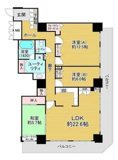 ヴェルビュタワー琴似【19階】の間取り