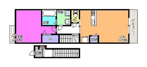 プリティ- ブルⅠ【2階】の間取り