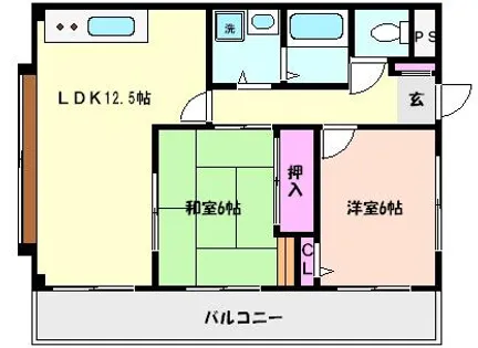 ネオブリーズ森北【2階】の間取り